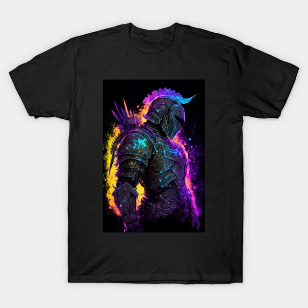 Neon Blacklight Paladin T-Shirt by TortillaChief